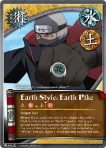 Earth Style: Earth Pike J-652 Naruto trading card