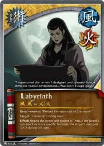 Labyrinth J-672 Naruto trading card
