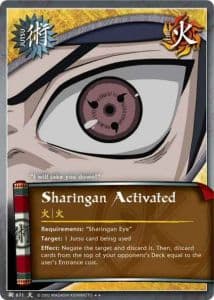Sharingan Activated! J-673 Naruto trading card