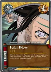 Fatal Blow J-676 Naruto trading card