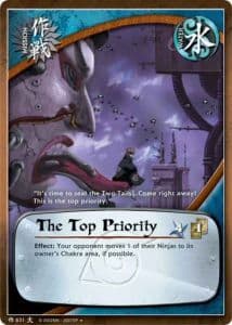 The Top Priority M-595 Naruto trading card