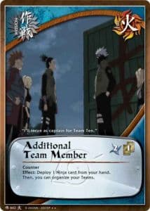 Additional Team Member M-626 Naruto trading card