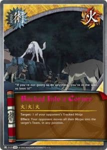 Backed Into a Corner J-711 Naruto trading card
