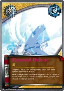 Elemental Defense J-730 Naruto trading card