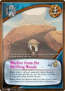 Shelter from the Shifting Sands M-634 Naruto trading card