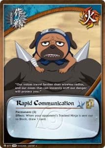 Rapid Communication M-636 Naruto trading card