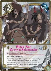 Black Ant, Crow, & Salamander N-938 Naruto trading card