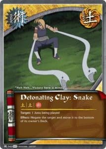 Detonating Clay: Snake J-737 Naruto trading card