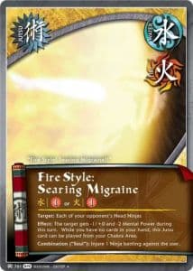 Fire Style: Searing Migraine J-755 Naruto trading card
