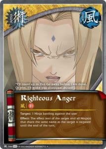 Righteous Anger J-760 Naruto trading card