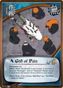 A Gift of Pain M-706 Naruto trading card