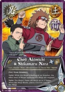 Choji Akimichi & Shikamaru Nara N-1013 Naruto trading card