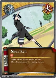 Shuriken J-826 Naruto trading card