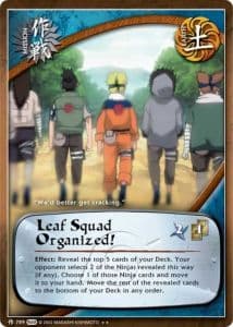 Leaf Squad Organized! M-736 Naruto trading card