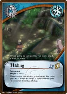 Hiding M-784 Naruto trading card