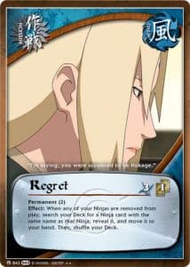 Regret M-789 Naruto trading card