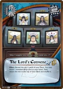 The Lords Convene M-909 Naruto trading card