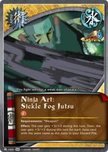 Ninja Art: Sickle Fog Jutsu J-997 Naruto trading card