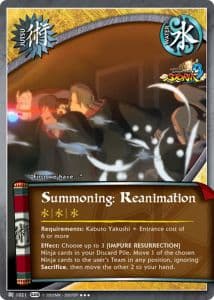 Summoning: Reanimation J-998 Naruto trading card