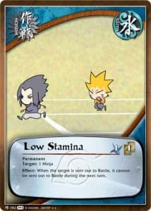 Low Stamina M-976 Naruto trading card