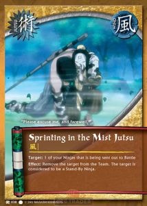 Sprinting in the Mist Jutsu card artwork