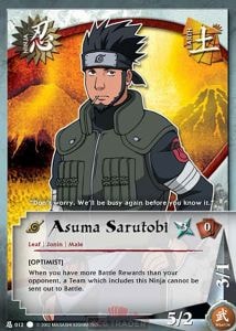 Asuma Sarutobi card artwork