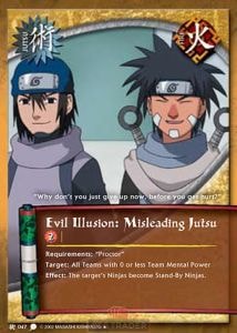 Evil Illusion: Misleading Jutsu card artwork
