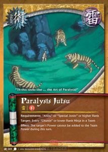 Paralysis Jutsu card artwork