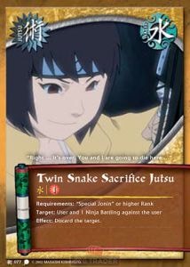 Twin Snake Sacrifice Jutsu card artwork
