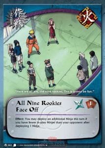 All Nine Rookies Face Off card artwork