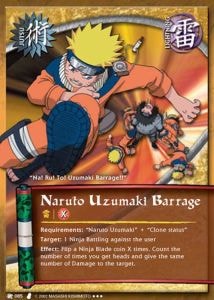 Naruto Uzumaki Barrage card artwork