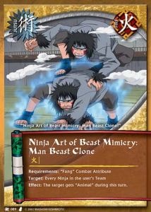 Ninja Art of Beast Mimicry: Man Beast Clone card artwork
