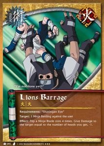 Lions Barrage card artwork