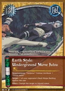 Earth Style: Underground Move Jutsu card artwork