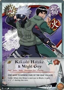 Kakashi Hatake & Might Guy card artwork