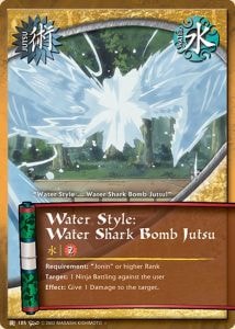 Water Style: Water Shark Bomb Jutsu card artwork