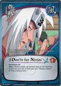 3 Don'ts for Ninjas card artwork