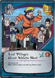 Leaf Village's Great Athletic Meet card artwork
