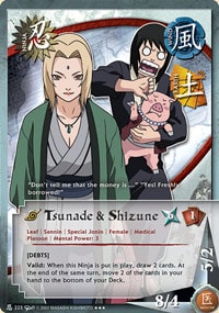 Tsunade and Shizune card artwork
