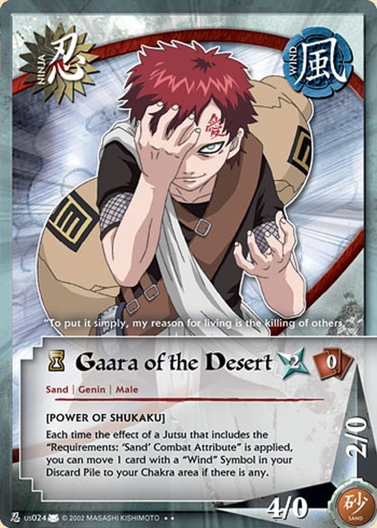 Gaara of the Desert card artwork
