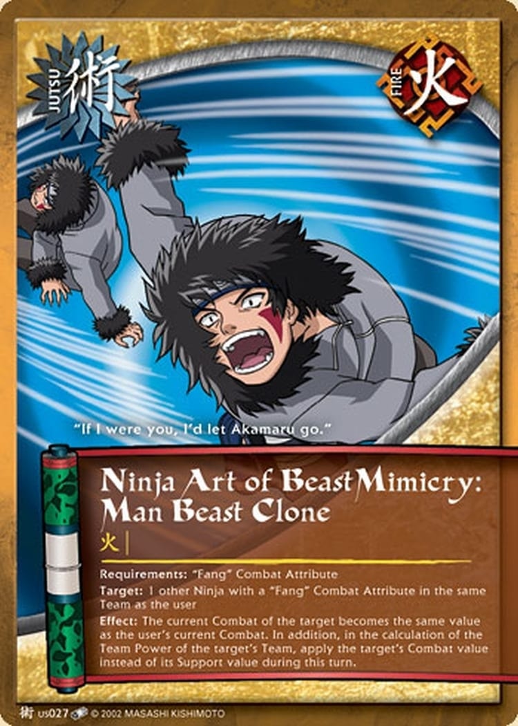 Ninja Art of Beast Mimicry: Man Beast Clone card artwork