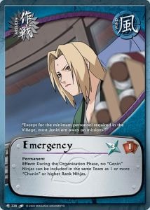 Emergency card artwork