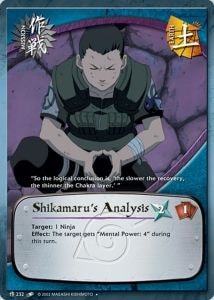 Shikamaru's Analysis card artwork