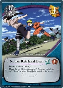 Sasuke Retrieval Team card artwork