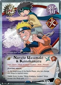 Naruto Uzumaki & Konohamaru card artwork