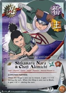 Shikamaru Nara & Choji Akimichi card artwork