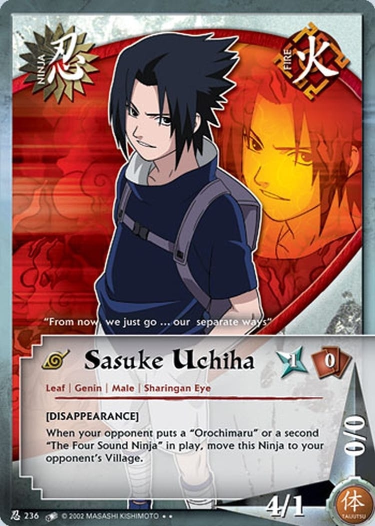 Sasuke Uchiha card artwork