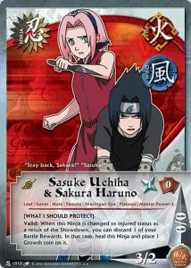 Sasuke Uchiha & Sakura Haruno card artwork