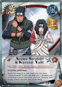 Asuma Sarutobi & Kurenai Yuhi card artwork