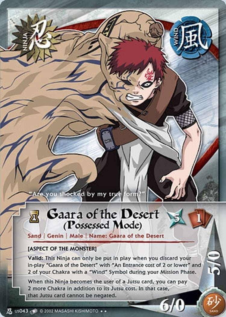 Gaara of the Desert (Possessed Mode) card artwork